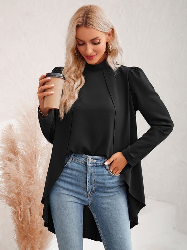 commsmarket-Women's Casual Turtleneck Fake Two Piece Shirt (BUY 2 FREE SHIPPING)