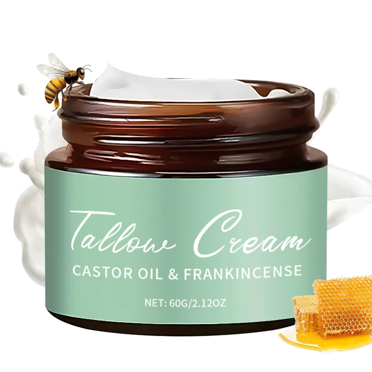 🌿 Organic Whipped Tallow Balm with Castor Oil & Frankincense for Natural Skincare & Moisturizing ✨