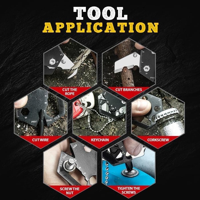 commsmarket-Multifunctional Hexagon Coin Outdoor Tool -✨Buy More Save More