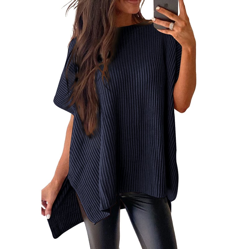 🔥Loose-Fit Crewneck Knit Pullover Top