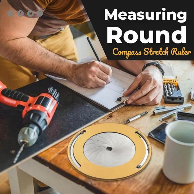 commsmarket-Measuring Round Compass Stretch Ruler