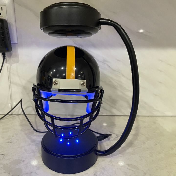 commsmarket-NFL Rotating Levitating Hover Helmet With LED Lighting & Hover Football With Bluetooth Speaker