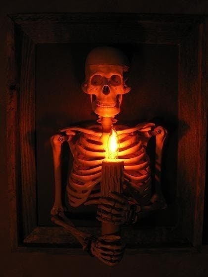 commsmarket-Haunted house skull halloween decoration