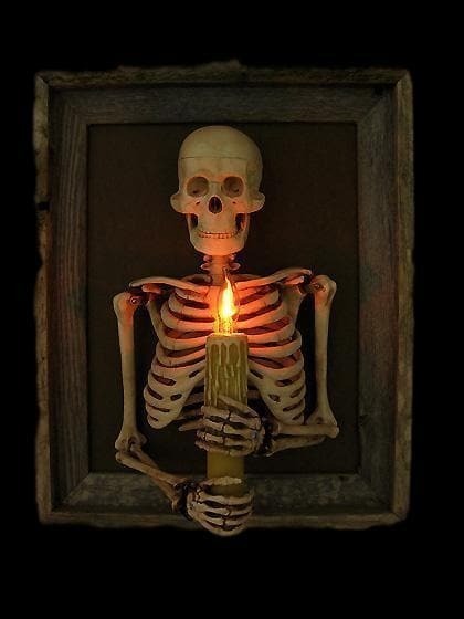 commsmarket-Haunted house skull halloween decoration