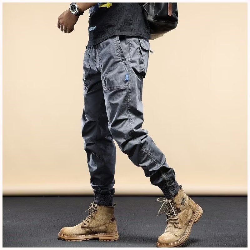 commsmarket-2024 SPRING MEN'S DISTRESSED SLIM FIT BIKER PANTS