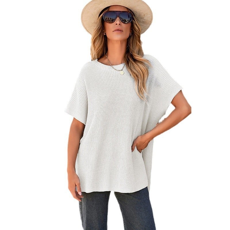 🔥Loose-Fit Crewneck Knit Pullover Top