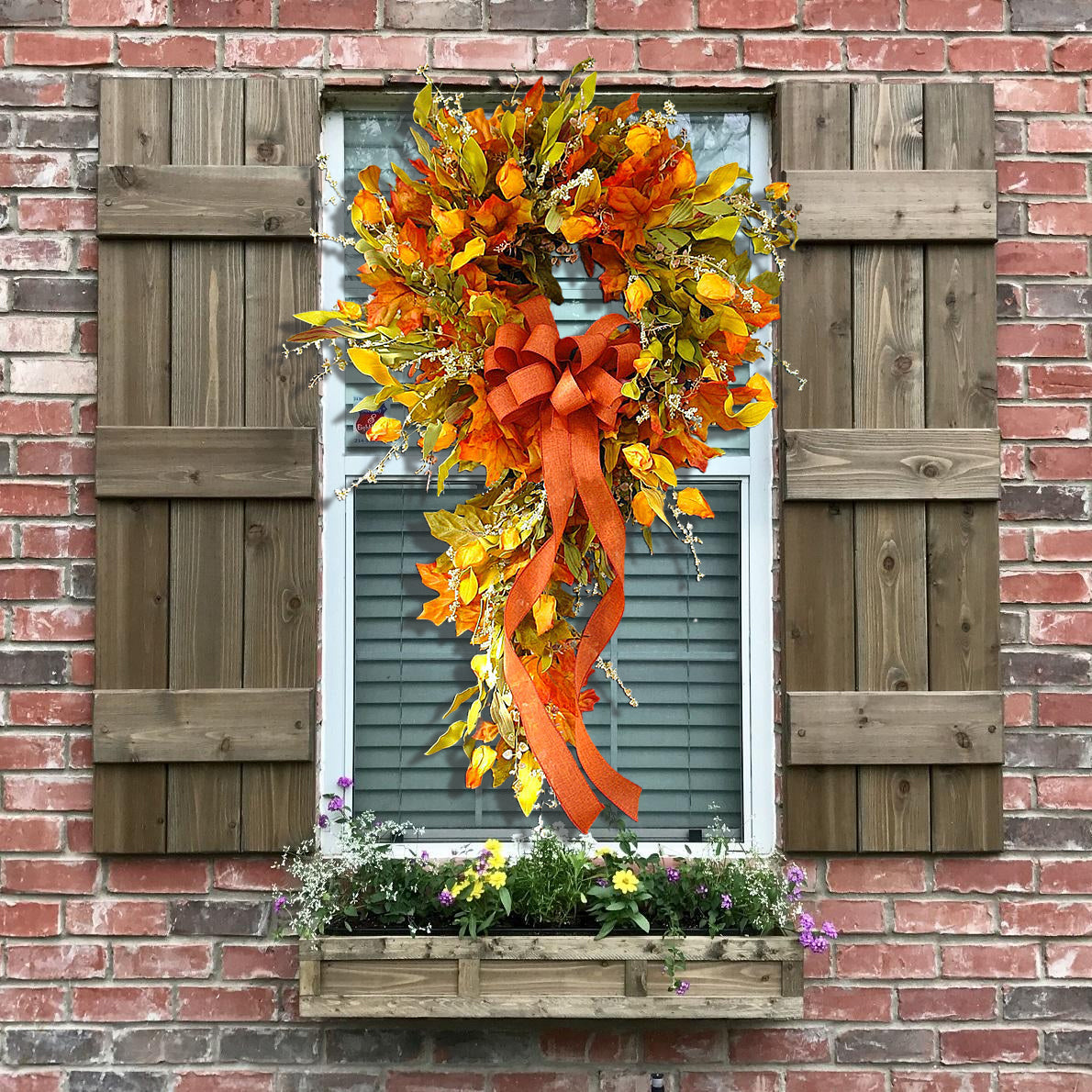 🔥HOT SALE 🍁French Berries orange brown swag wreath