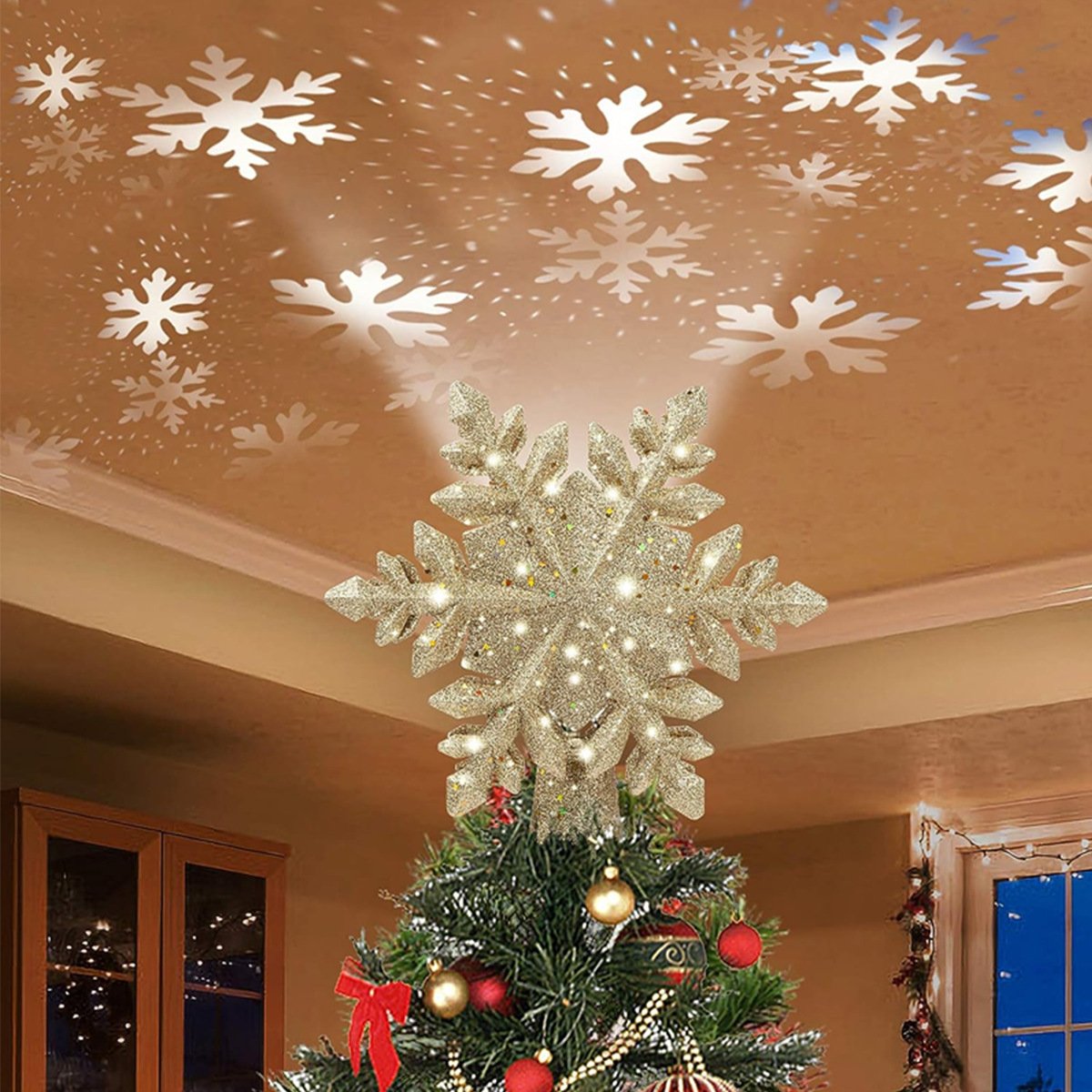 🎄Christmas 49% off🎅Snowstorm Pentagram Projector Lamp