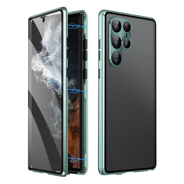 Magnetic Double-sided Tempered Glass Case