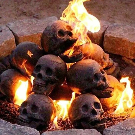 commsmarket-💀Halloween Sale - Terrifying Human Skull Fire Pit