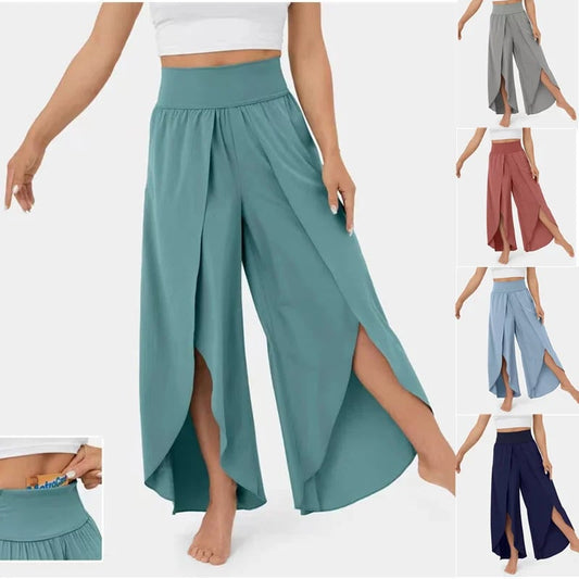 commsmarket-(🔥 Promotion- SAVE 48% OFF) -High Waisted Split Wide Leg Quick Dry Casual Pants🎉