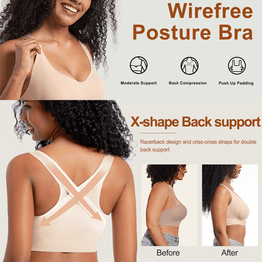 ✨ Seamless breathable shaping corrective support bra