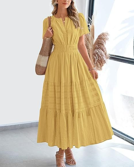 Pleated Maxi Dress