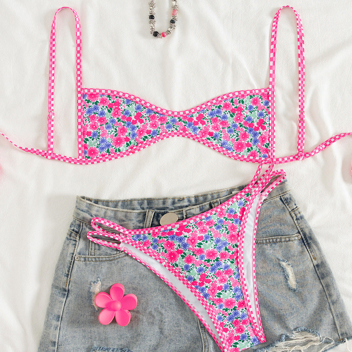 Embroidered Bikini Set