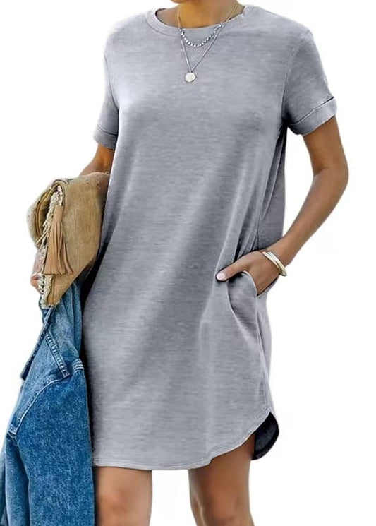 commsmarket-Short Sleeve T-shirt Dress(Buy 2 Free Shipping)