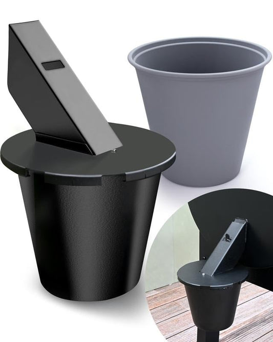 Grease Bucket with Lid & Silicone Liner