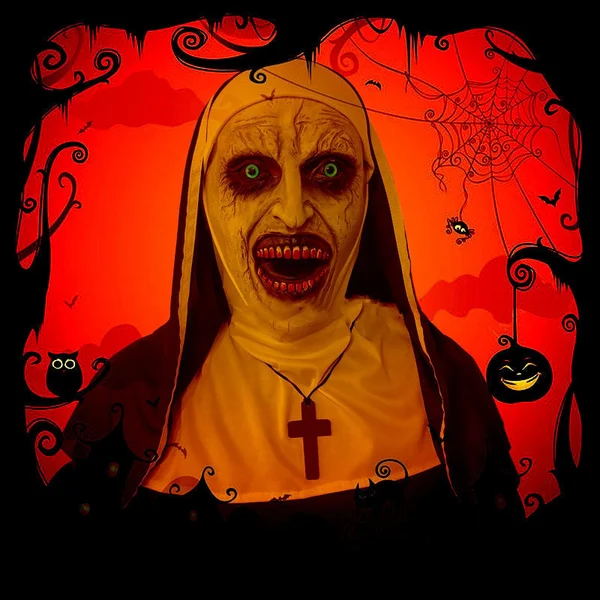 commsmarket™-👻49%OFF🎃 Halloween Nun Scary Mask