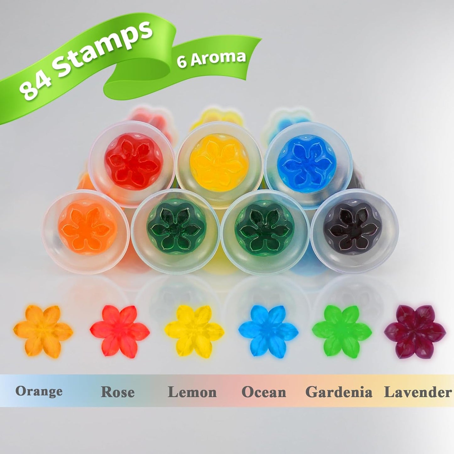 🔥🚽72 Flowers Toilet Cleaner Gel Stamp