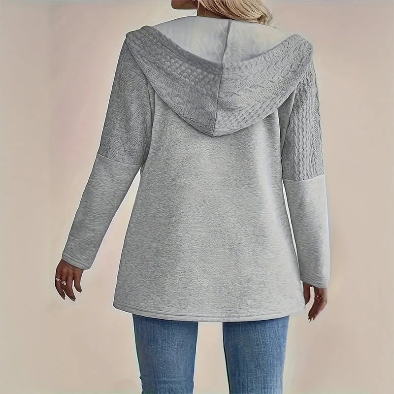 Women’s Trendy Hooded Long Sleeve Zip-Up Jacket
