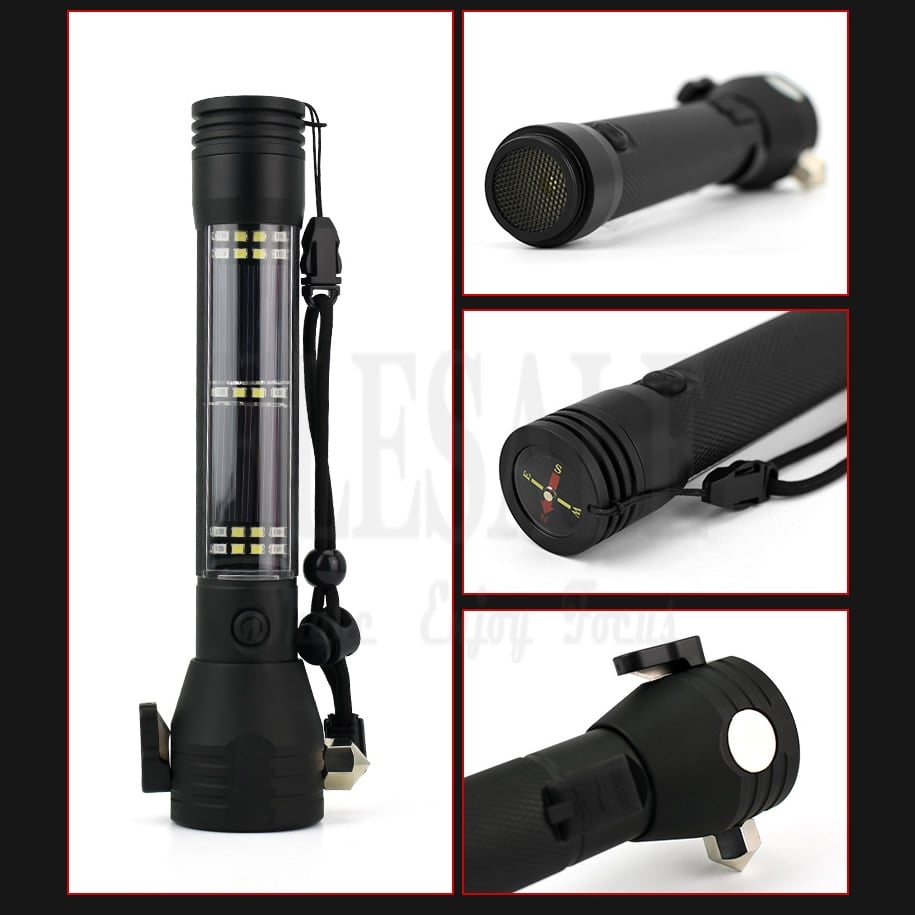 commsmarket-💥9-In-1 Solar Power Multi-Function Tactical Flashlight💥-BUY 2 FREE SHIPPING