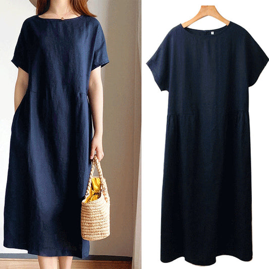 commsmarket-🔥HOT SALE🔥 Japanese Style Linen Cotton Dress(50%OFF)