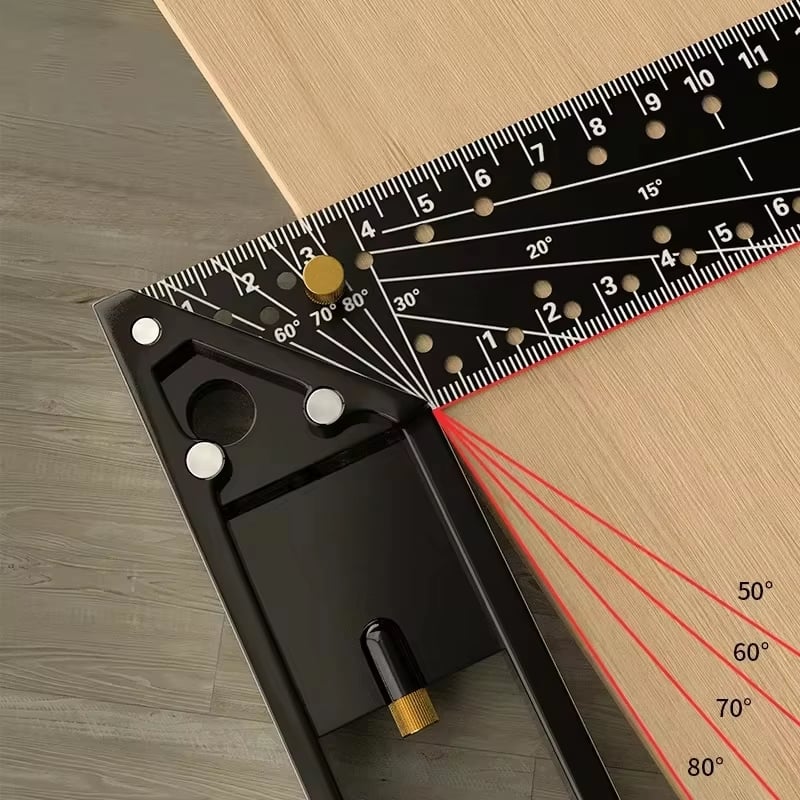 Exclusive Offer💥Multi functional Right Angle Ruler 45/90 Degree Hole Angle Ruler