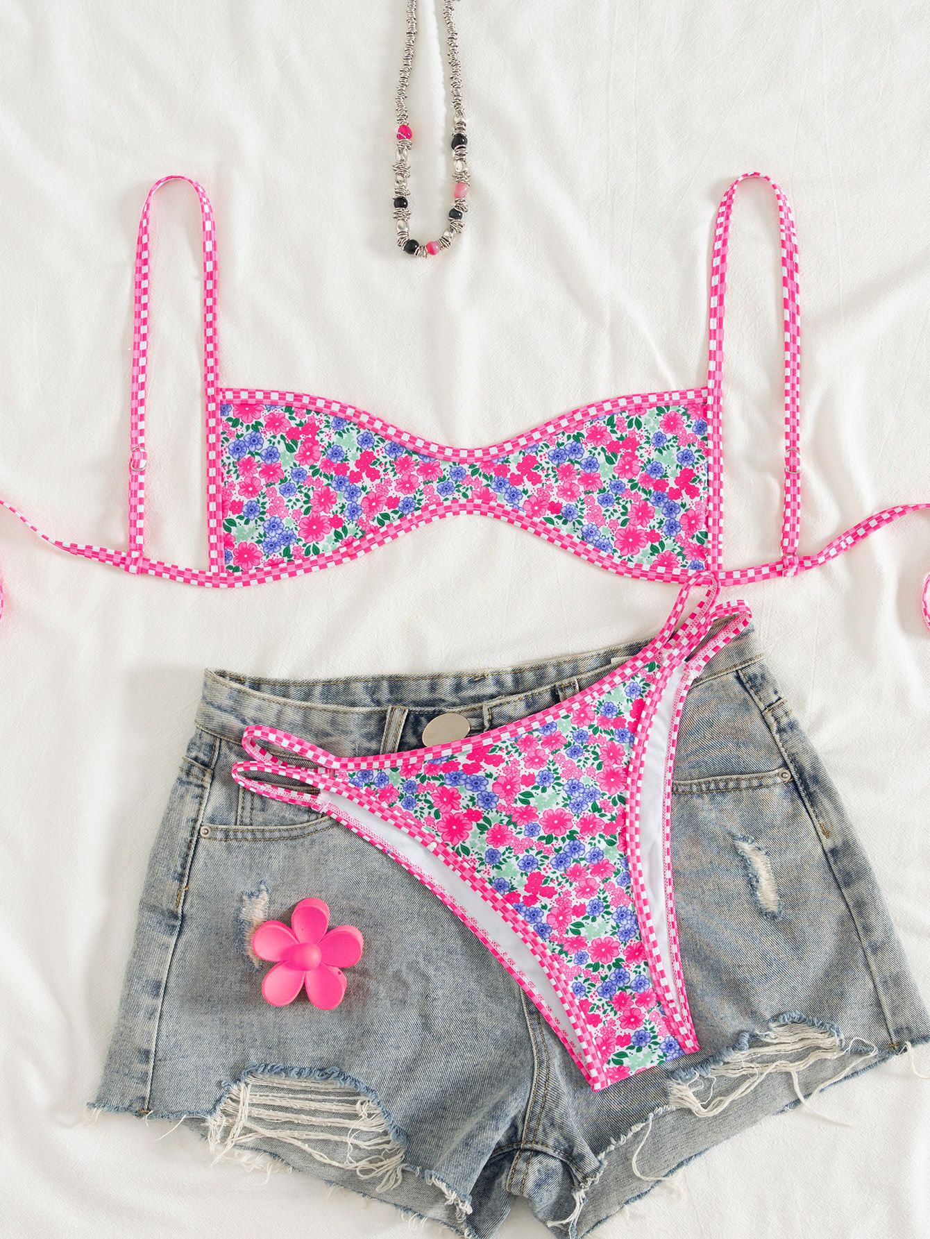 Embroidered Bikini Set