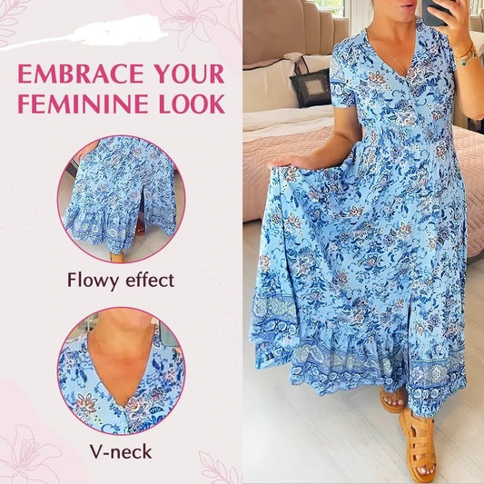 commsmarket-🎁Floral Print V-neck Dress