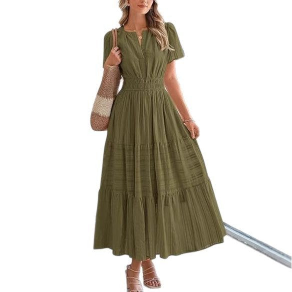 Pleated Maxi Dress