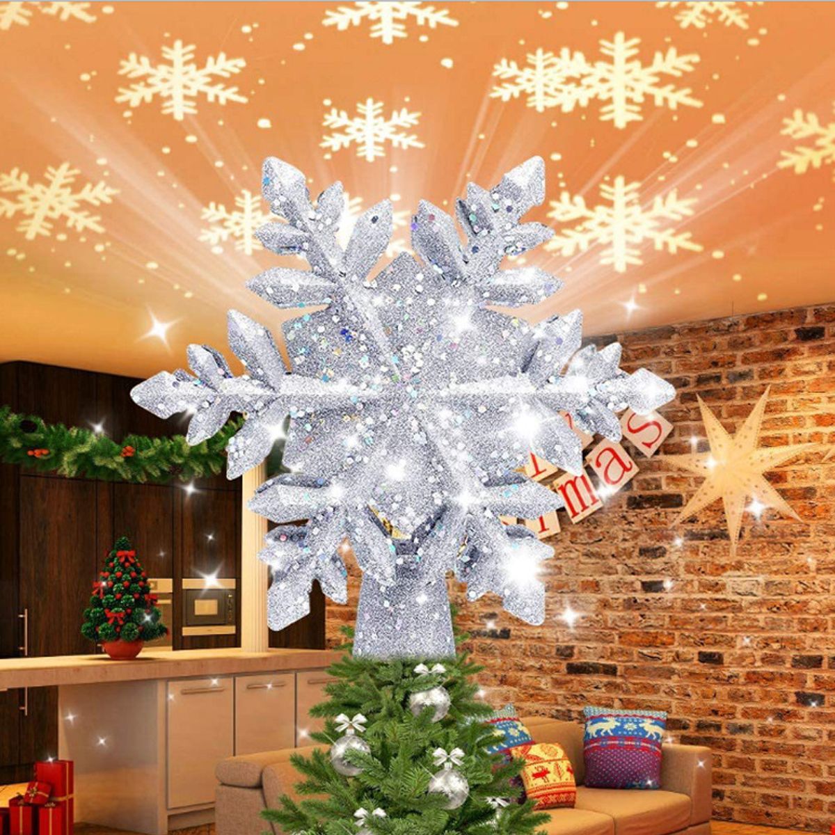 🎄Christmas 49% off🎅Snowstorm Pentagram Projector Lamp