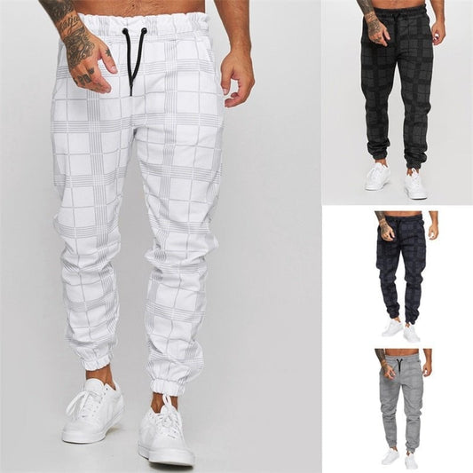 commsmarket-Men's Plaid Casual Pants