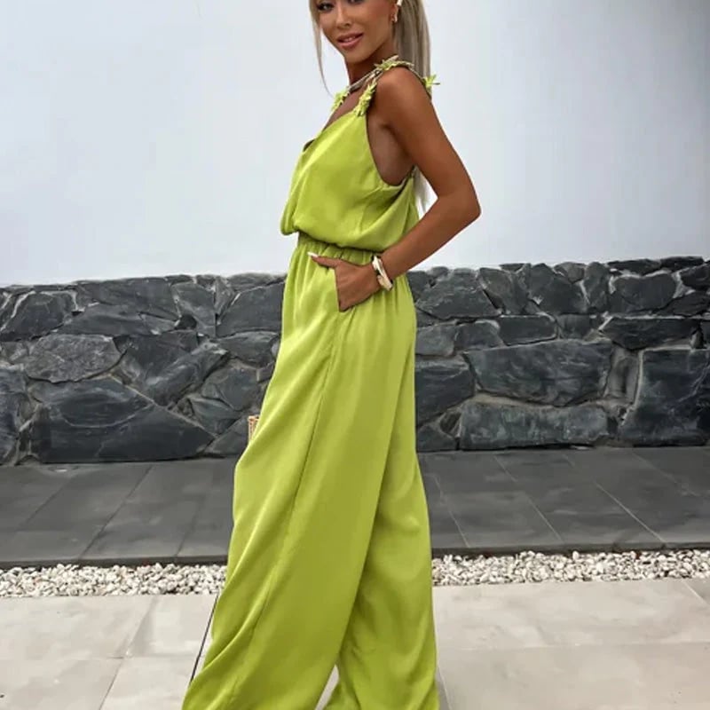 🔥Women's Sleeveless Wide Leg Jumpsuit
