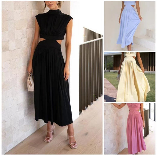 commsmarket-🔥Hot Sale 49%OFF - Cutout Waist Pocketed Vacation Midi Dress
