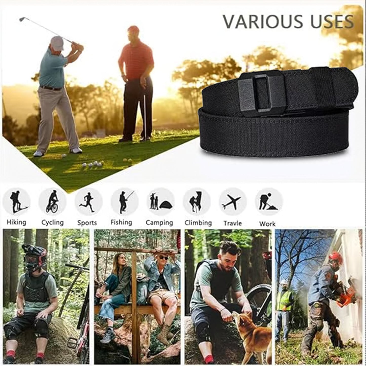 🔥EDC Nylon Ratchet Belt