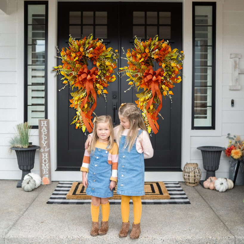 🔥HOT SALE 🍁French Berries orange brown swag wreath