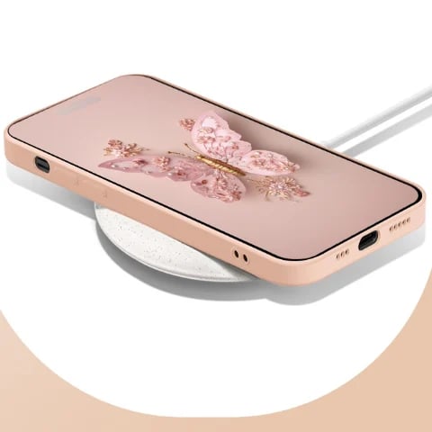 commsmarket-🔥 Flat 3D Butterfly Pattern Glass Cover Compatible with iPhone