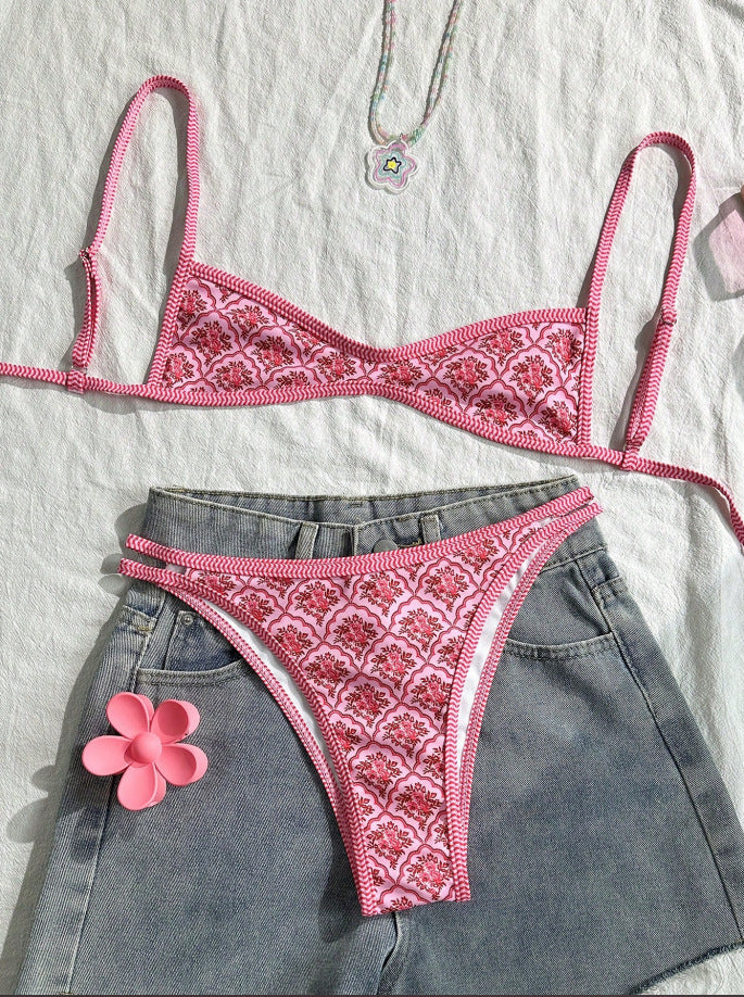 Embroidered Bikini Set