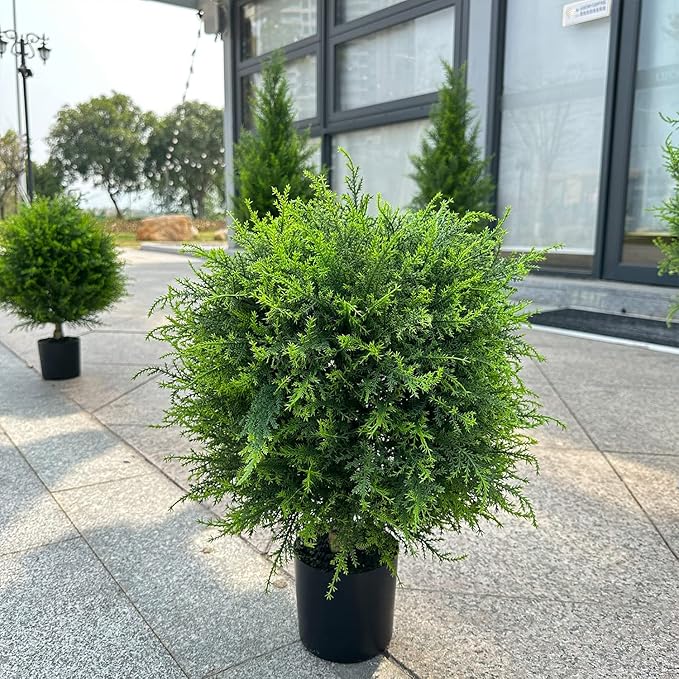 💥LAST DAY 49% OFF-UV Resistant Artificial Cedar Topiary Ball Tree