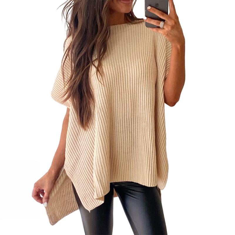 🔥Loose-Fit Crewneck Knit Pullover Top