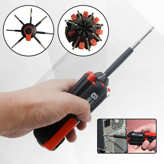 commsmarket-8 Screwdrivers in 1 Tool with Worklight and Flashlight