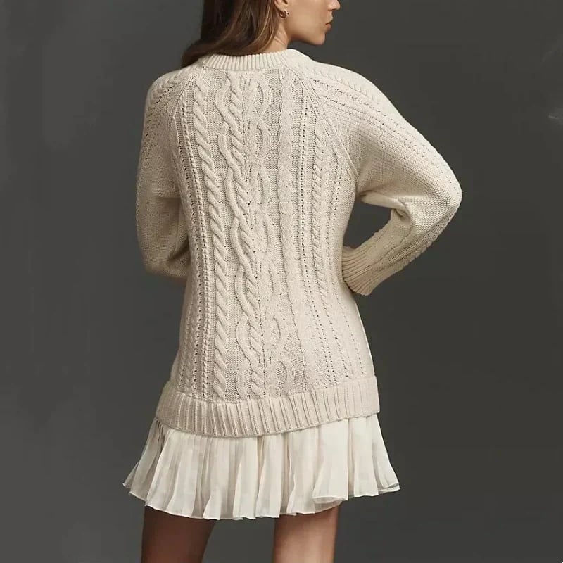 Women's Cable-Knit Mini Sweater Dress
