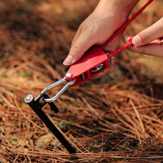 commsmarket-Portable Adjustable Fix Tent High Strength Fast Release Pulley Camping Rope(4 Pcs/Set)
