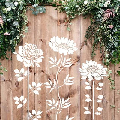 commsmarket-🔥DIY decoration🌻-Garden Fence Large Flower Stencils