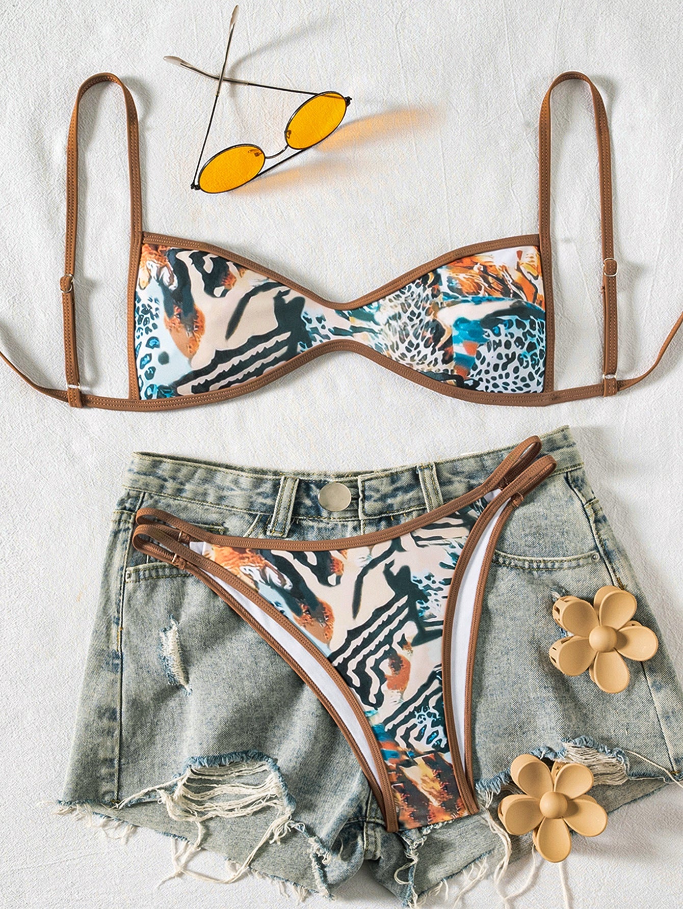 Embroidered Bikini Set