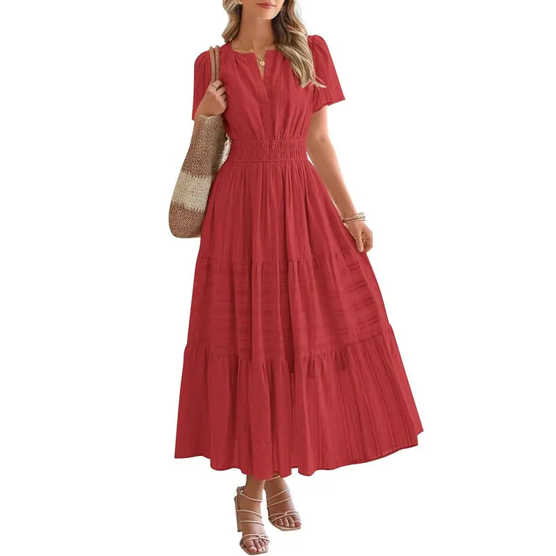 Pleated Maxi Dress