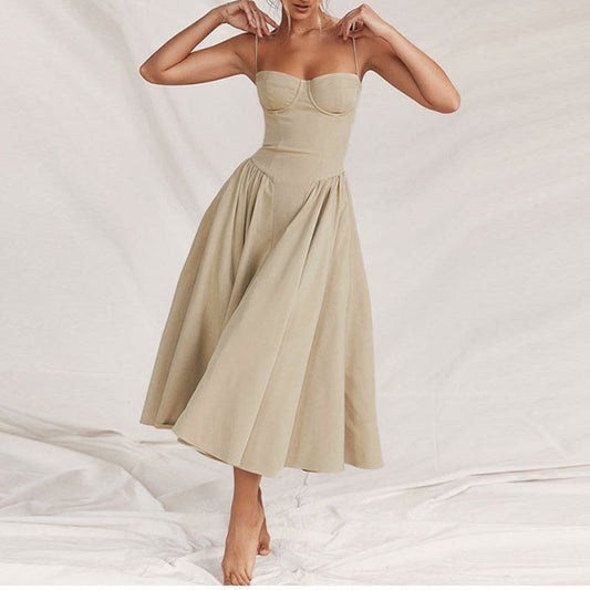 commsmarket-Sleeveless Corset Fit Midi Dress(BUY 2 FREE SHIPPING)