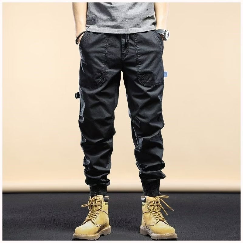 commsmarket-2024 SPRING MEN'S DISTRESSED SLIM FIT BIKER PANTS