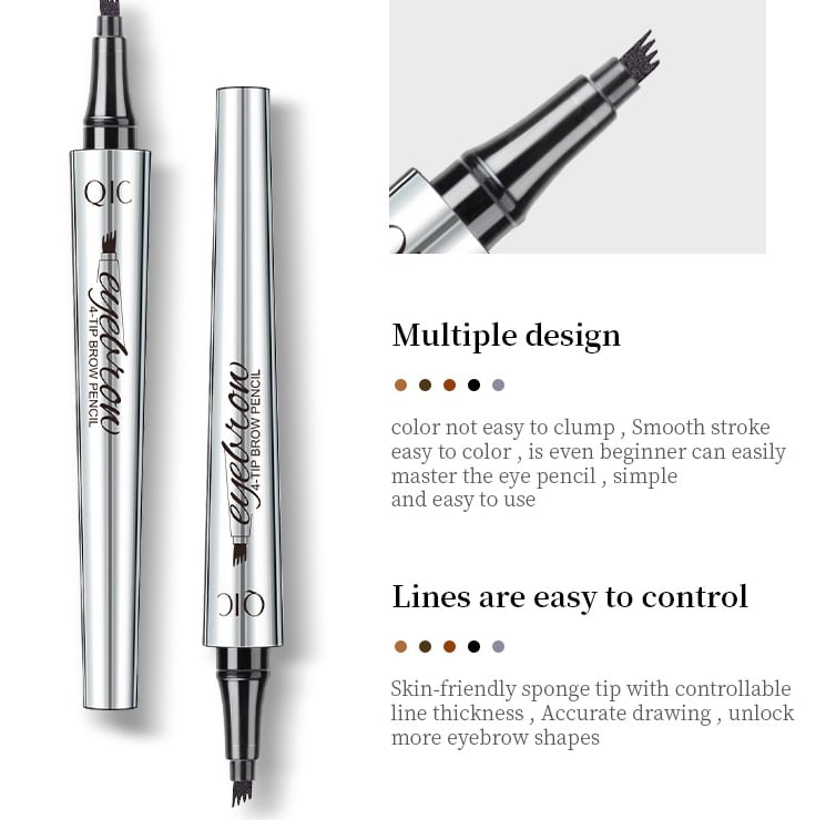 3D Waterproof Microblading Eyebrow Pen 4 Fork Tip Tattoo Pencil