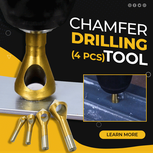 commsmarket-🔥Titanium Coated Countersink Chamfer Tool(4 PCS)