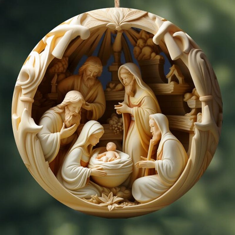 commsmarket-Nativity Christmas ornament